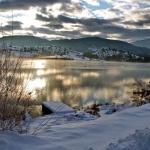 coucher de soleil hivernal sur le lac-du-riou